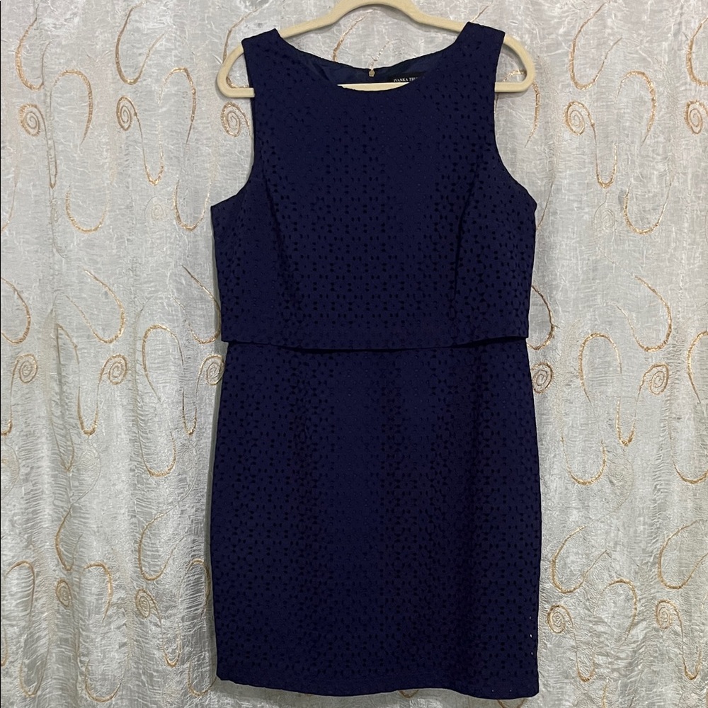 Ivanka Trump Navy Sleeveless Mini Dress